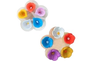 UNAECS Bee Insect Drinking Cups for Garden, Fallinsoul Bee Cup Bee Cups for Thirsty Pollinators for Garden (Floret)