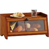 BAMBANG Bread Box for Kitchen Countertop, Bamboo Bread Box for Homemade Bread, Wooden Farmhouse Bread Storage Container, Large Breadbox Bread Bin Organizer for Counter Cabinet Pantry, Brown