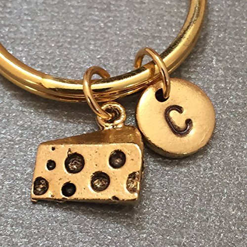 Cheese keychain, cheese charm, food keychain, personalized
