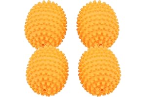 Generic Orange Reusable Dryer Balls for Home Clothes Dry, Reduce Drying Time By 25%, 4PcsSet for Family Use