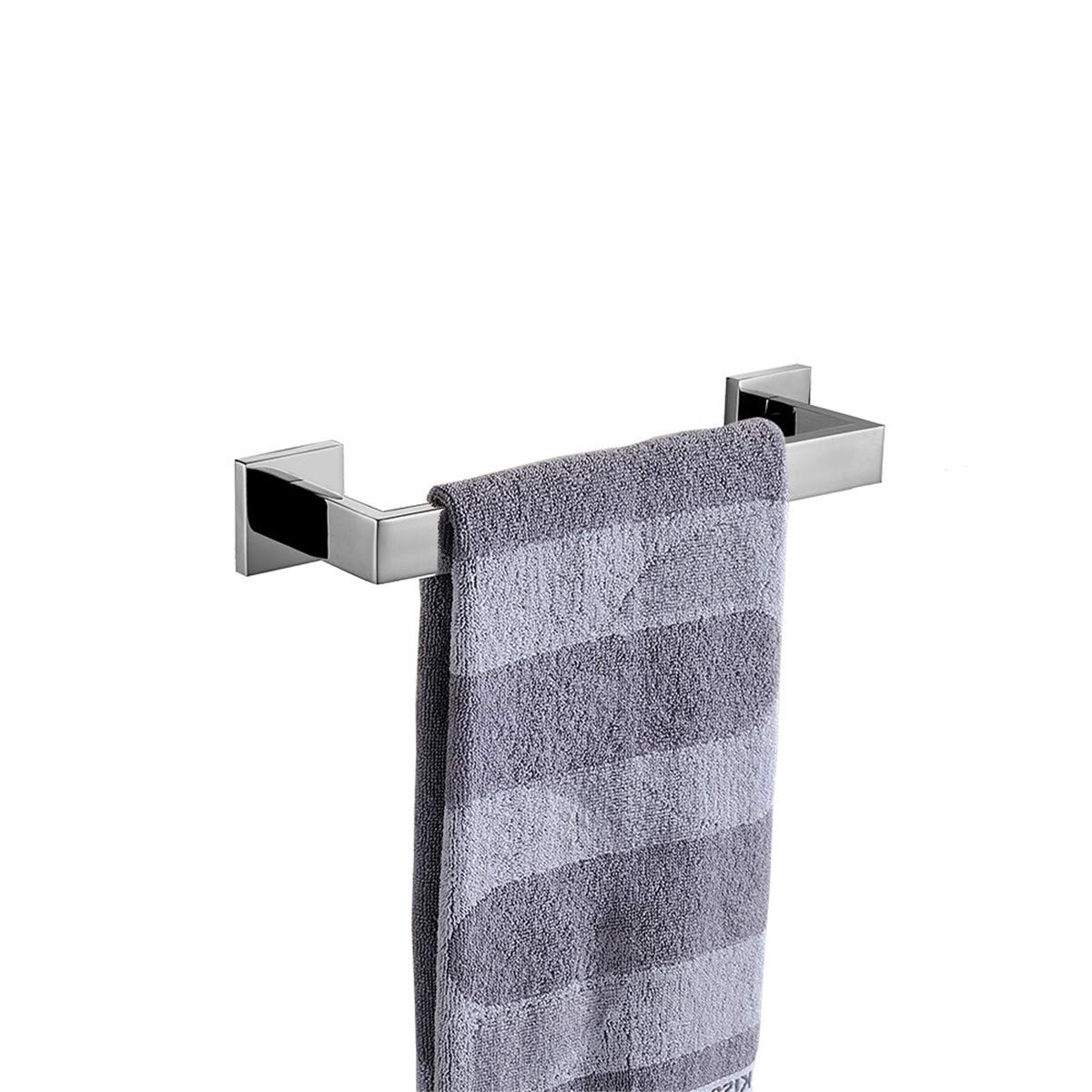 Flybath Towel Rail Bar Short Single Layer SUS 304 Stainless Steel Mirror Polished Bathroom Towel Holder Shelf Wall Mounted, 30 cm / 11.8 inches