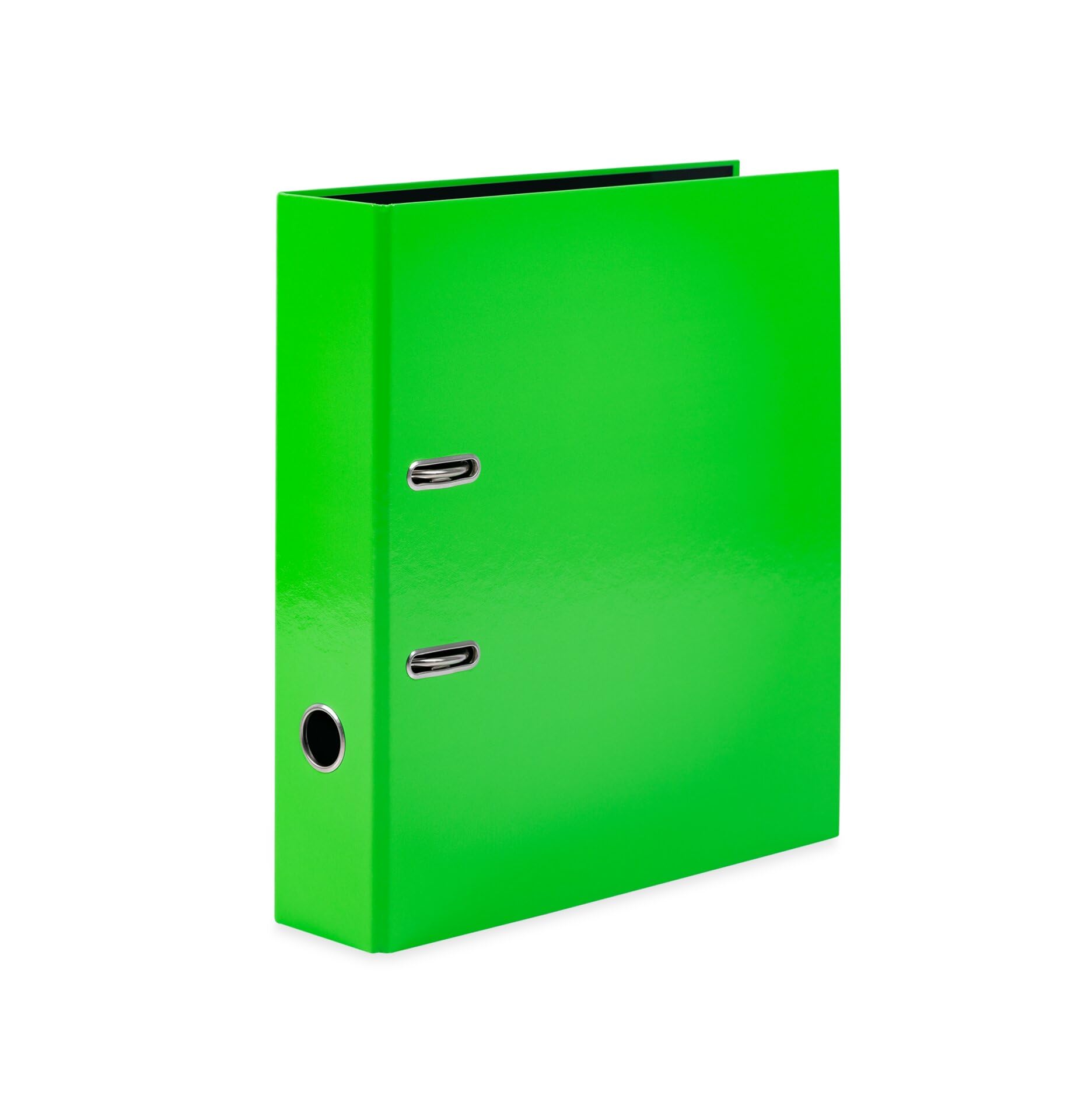 Herma Folder A4 Neon Green, 7 cm Wide, Children's Ring Binder, Plain Lever Arch File in Bright Neon Colour for Boys and Girls