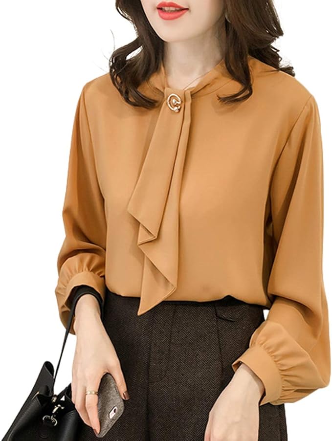 Amazon イノ Yino シャツ ブラウス レディース シフォンブラウス