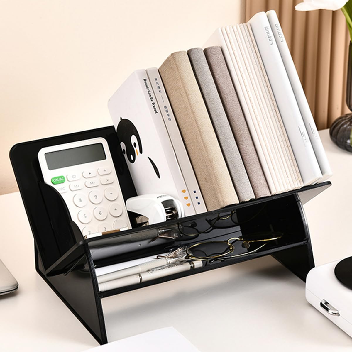 Photo 1 of Fox Claw Acrylic Desktop Bookshelf, Detachable Bookcase, Clear Book Organizer, Book/CD/Magazine Rack for Office/Study Room Library/Home