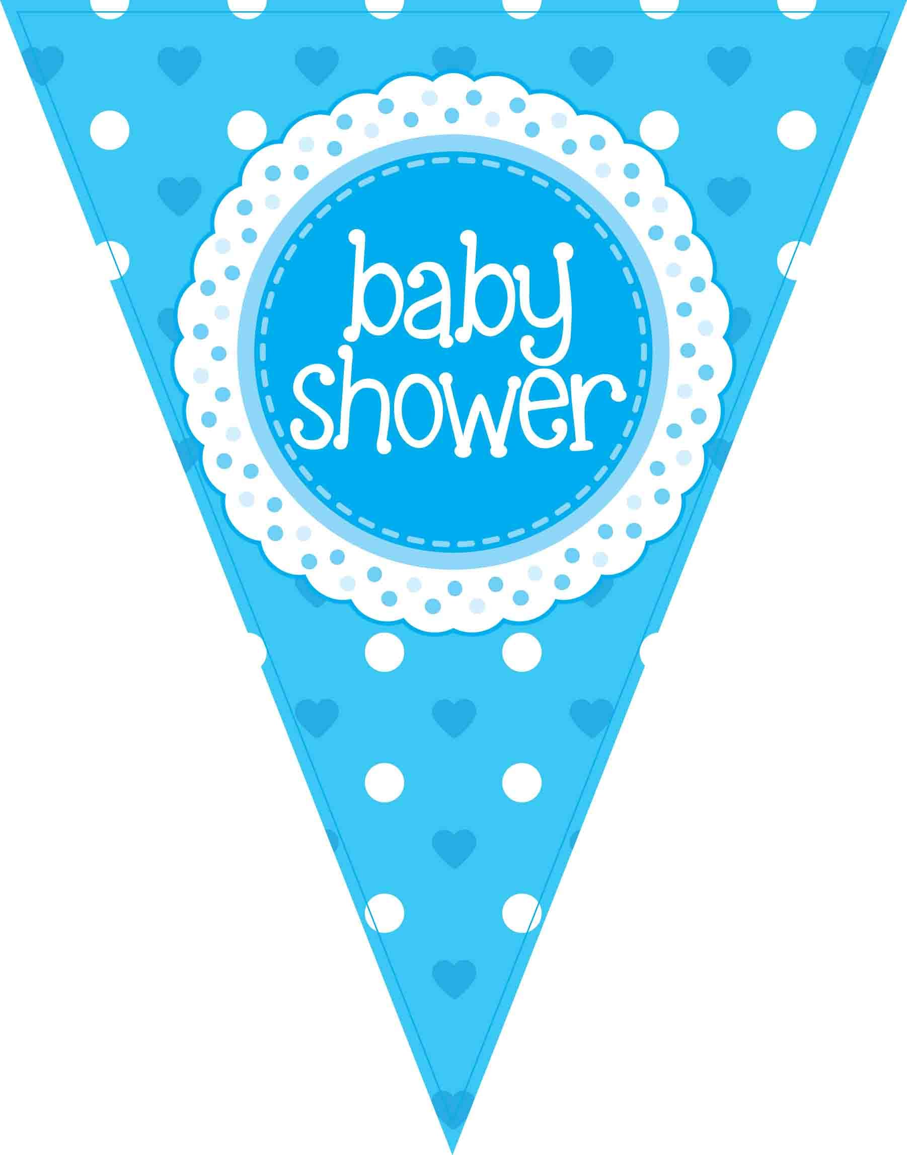 Oaktree UK Party Bunting Baby Shower Blue 11flags 3.9m