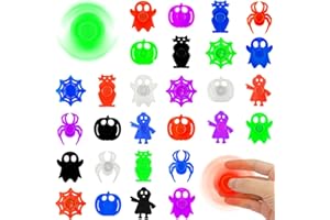 Menzcci 24 Pcs Halloween Fidget Spinner Toys Novelty Spinning Tops Toys for Kids Boys Girls Hallowen Goodie Bag Stuffers Essentials Party Favors Gifts