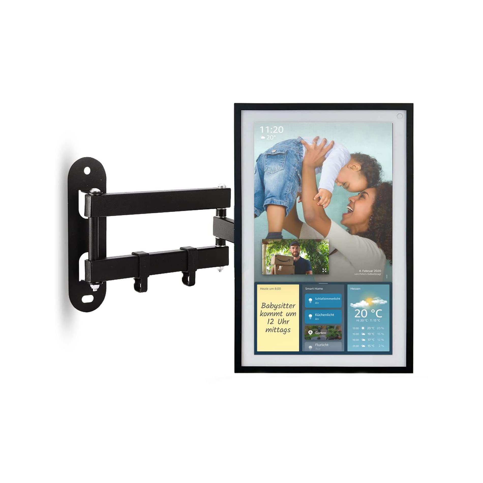 EWIGE Wall mount for Monitors & Show 15, adjustable bracket, swivel and tilt accessories, 5x75mm and 100x100mm for Most 10-26 inch TVs and Monitors, easy installation