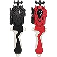 2 Pack String Launchers and Grips, Battling Burst Launcher, Left/Right Spin, Only Compatible with Burst, Two Launch Modes Gyros(Black+Red)