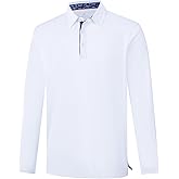 Mens Golf Shirt Short Sleeve Moisture Wicking Dry Fit Performance Casual Solid Collared Golf Polo Shirts for Men