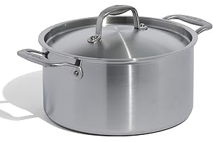 Made In Cookware - 6 Quart Stainless Steel Stock Pot with Lid - 5 Ply Stainless Clad - Professional Cookware - Made in Italy 