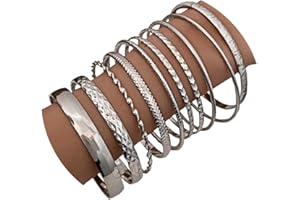 IFKM Gold Bracelets for Women, 14K Gold Plated Dainty Layered Chain Bracelets Adjustable Cute Bangle Link Bracelet Set