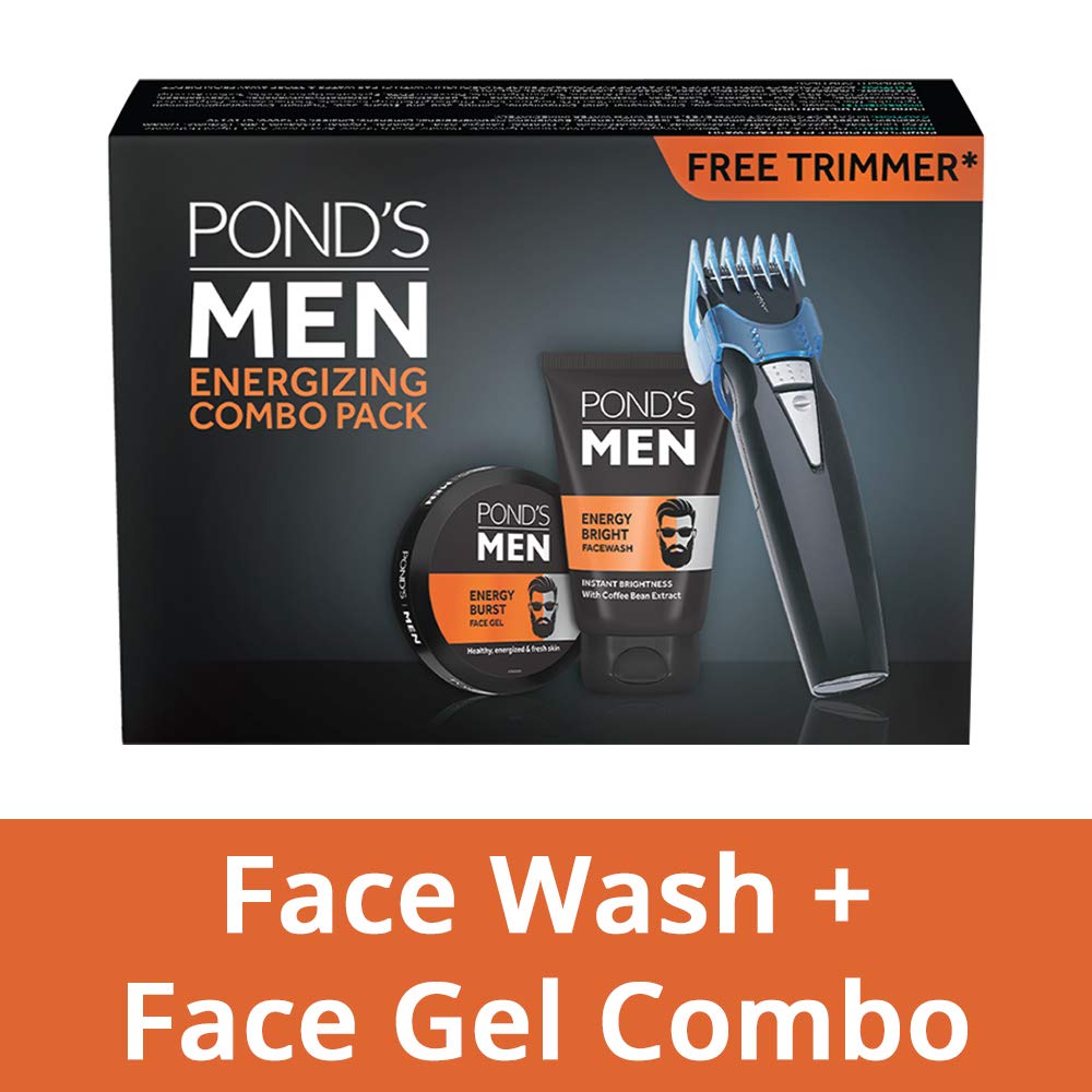 POND'S Men Energy Bright Facewash & Energy Burst Face Gel, 100 g with