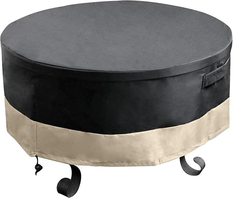 onlyfire 76cm Round Fire Pit Cover, Waterproof, Drawstring Closure