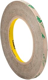 3M 467MP Adhesive Transfer Tape 1/4" Wide 20 yd Clear Industrial Solvent view 1