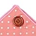 Puentes Denver Pocket Square 100% Cotton, Pink Polka Dot, Button Collection