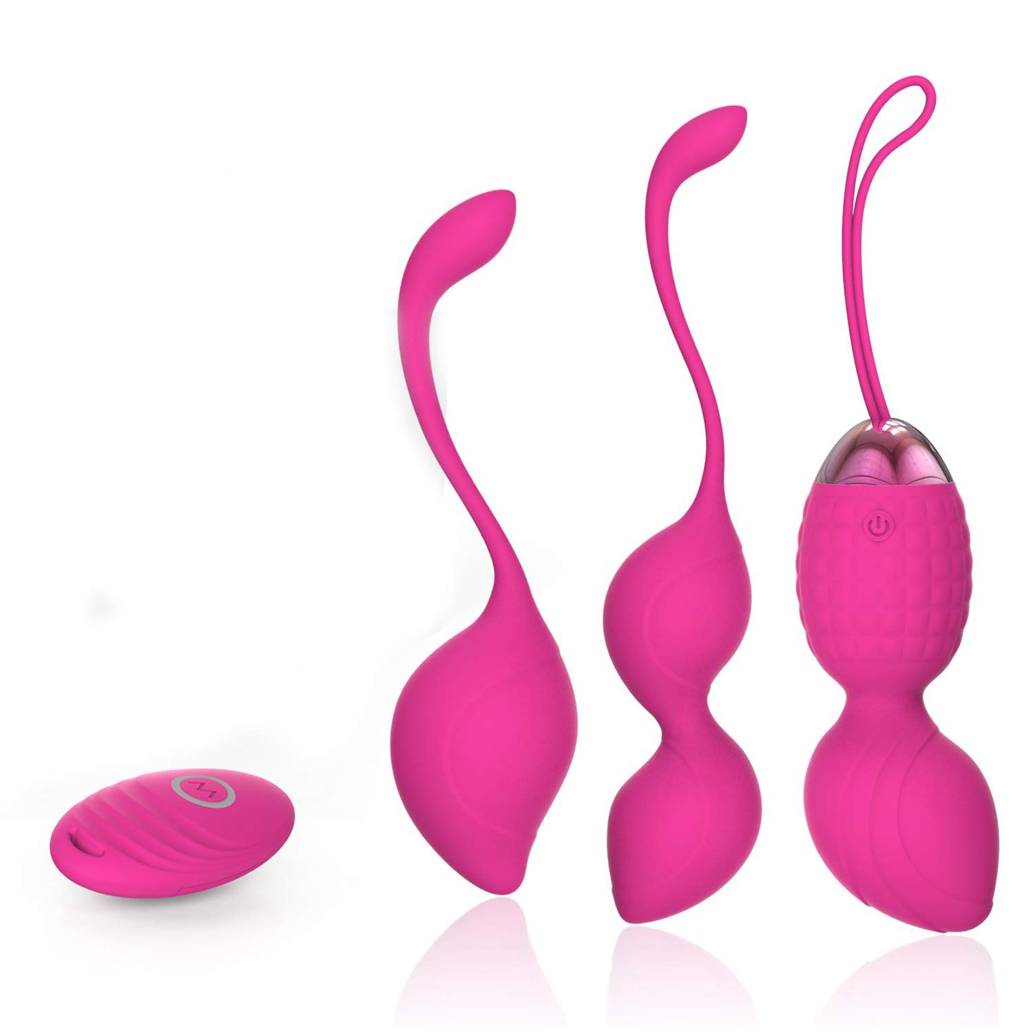 Kegel Remote Balls - Exercise Weights for Women, Pelvic Floor Exerciser - Doctor Recommended for Tightening & Regaining Bladder Control (Rose)