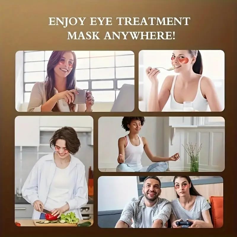 Parches Ojos Cafeína 60 Pcs, Eye Patches con Cafeína, Parches Ojeras y Bolsas, Eye Mask Set para Hidratar y Revitalizar, Antiojeras