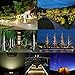 TONBUX Solar Ground Lights, Upgraded Garden Pathway Lights Outdoor Waterproof with 8 LED (4 Pack) for Driveway, Deck, Garden, Landscape Lighting (Warm White)