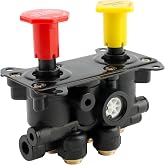 Misakomo 800257 MV-3 Dash Air Brake Control Valve - Bendix 065523 Trailer Parking Brake Valve with 3/8 Push to Connect Port - Compatible with Peterbilt and International Commercial Heavy Duty Trucks