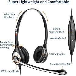 Wantek Cell Phone Headset with Microphone Noise
