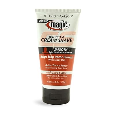 Magic Razorless Cream Shave Bald Head 6 Ounce Tube 177ml 6 Pack