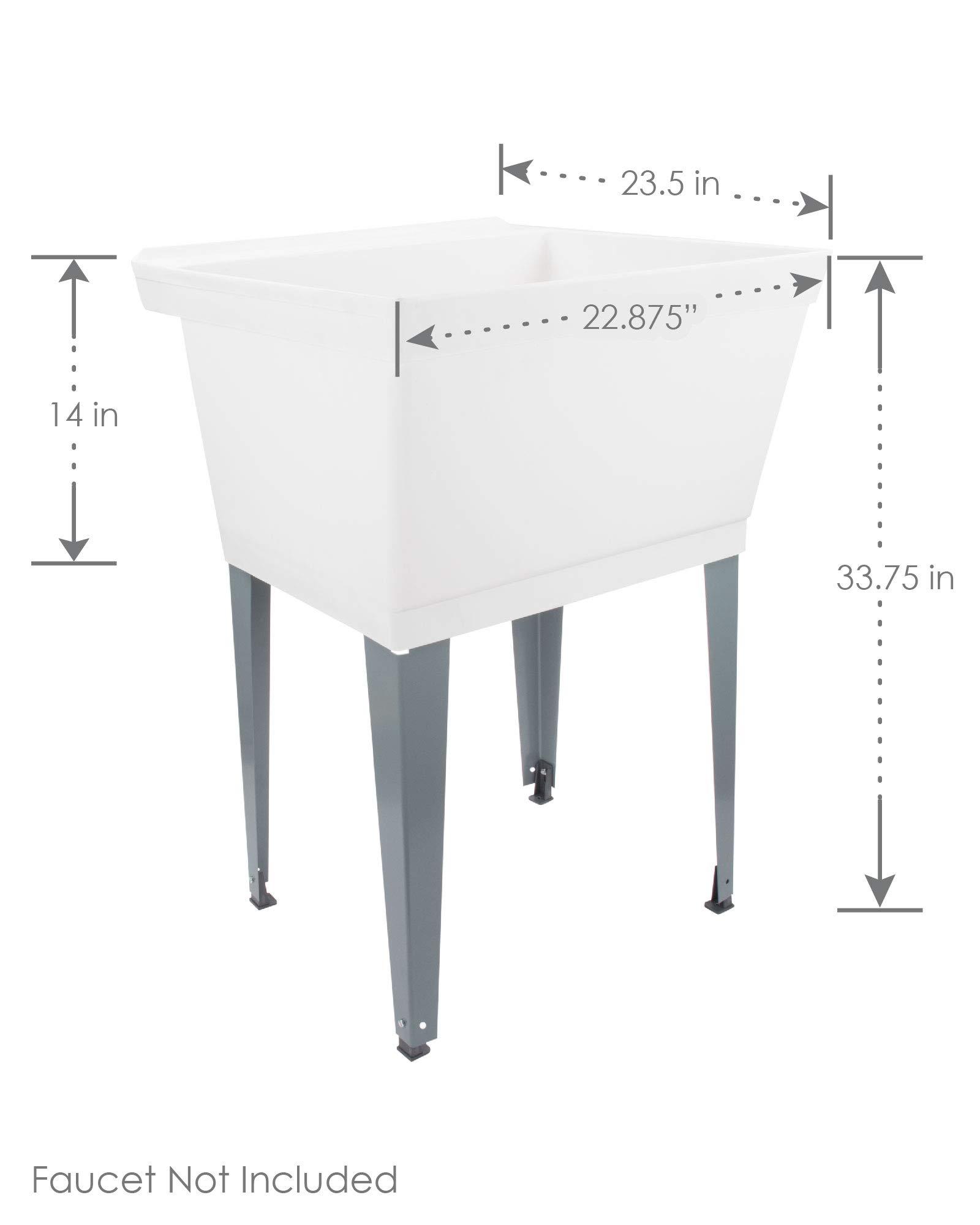 19Gallon Laundry Utility Tub Heavy Duty Thermoplastic Basin