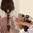 mdgfge Braided Telephone Wire Hair Bands New Phone Cord Straight Spiral Hair Ties No Crease Elastic Coils Multi Color Hair Scrunchies Ponytail Braids Fixed Hair Rope Accessory for Women Girl (4Pcs)