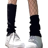 Fernvia Womens Lolita Knit Long Socks Leg Warmers Harajuku Japanese Kawaii Boot Socks Winter Ankle Heap Sock