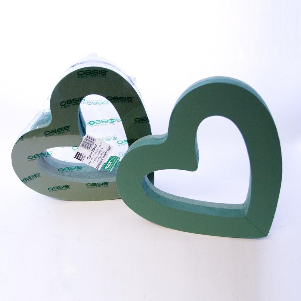 Pack of 2 Oasis Floral Foam Open Heart Frames 15" Amazon.co.uk Kitchen & Home