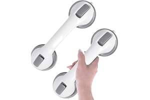 2 Pack Shower Grab Bars, Suction Cup Shower Handle Safety Grab Bars, Portable Bathtub Handle for Elderly for Wall, Shower Gra