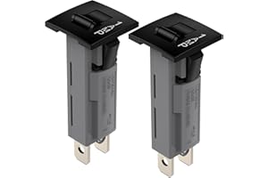 DIYhz Thermal Circuit Breakers Fuseholder Type 125/250VAC 50/60Hz 32VDC 1Amp (Pack of 2)