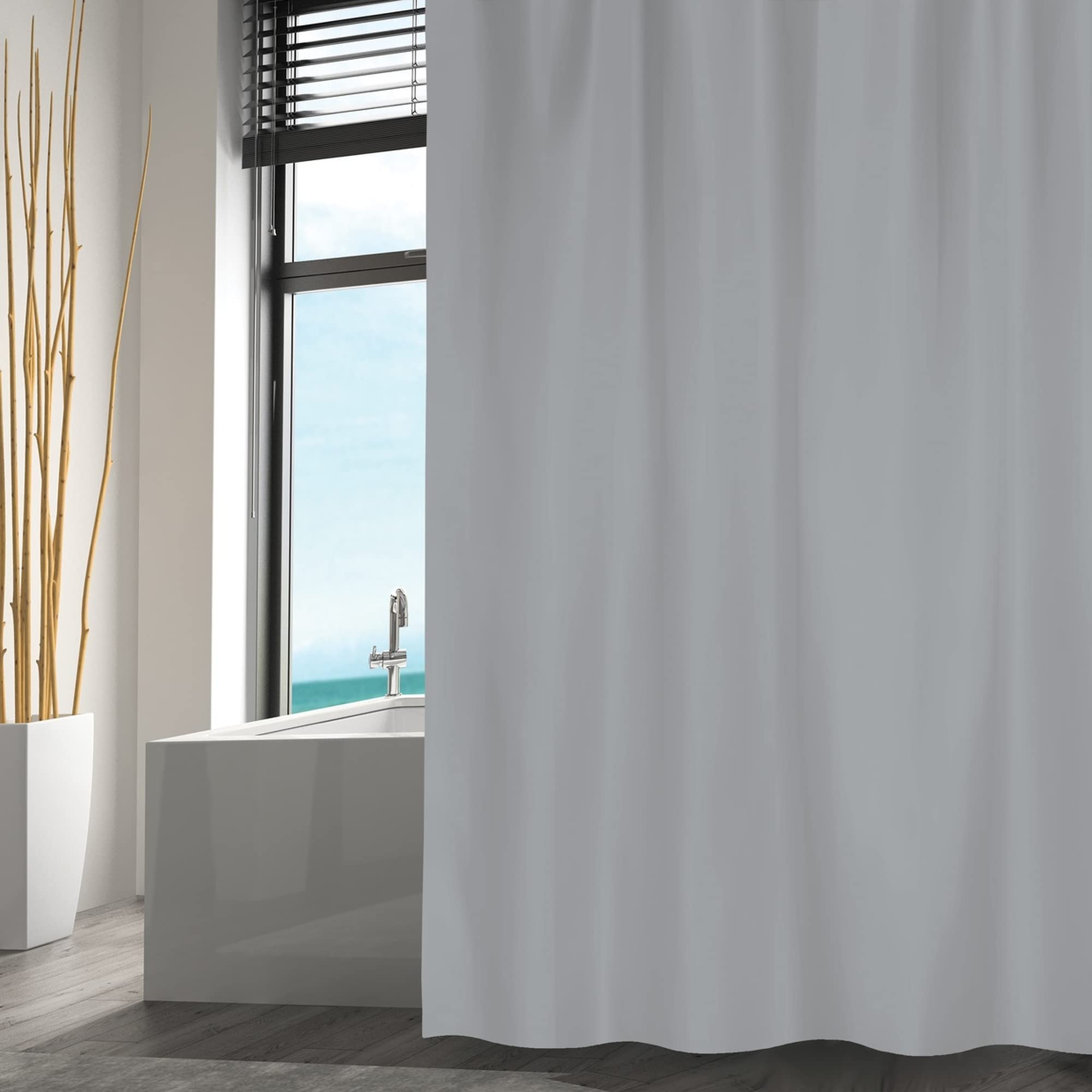 MSV Polyester Curtain 240 x 200 cm Light Grey