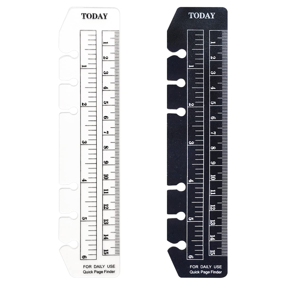 D Ring Binder Accessory Punched Binder Pockets Divider Ruler Tab Index (BTRuler,A6)