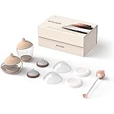 Emulait Baby Bottle Starter Kit Includes 2 Bottles 2 Nipples 2 Caps 2 Lids 2 Responsive Flow Valves, Cleaning Brush - Fair - Shape 2-RFV