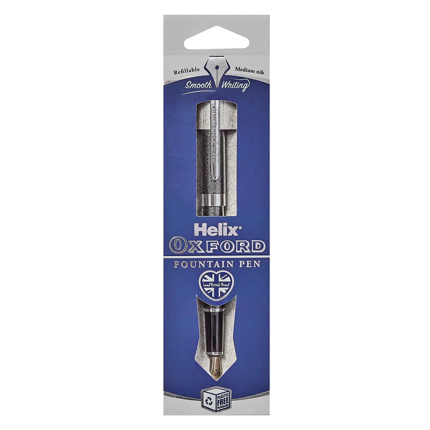 Helix Oxford Premium Fountain Pen (Graphite) with Plastic Free Packaging