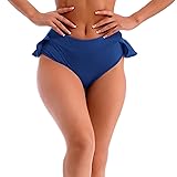 Women's Ruffle High Waisted Yoga Shorts Booty Hot
