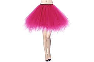 MIZHOME Womens Soild Color Tutu Skirt Layered Tulle Skirt Adult Halloween Costumes