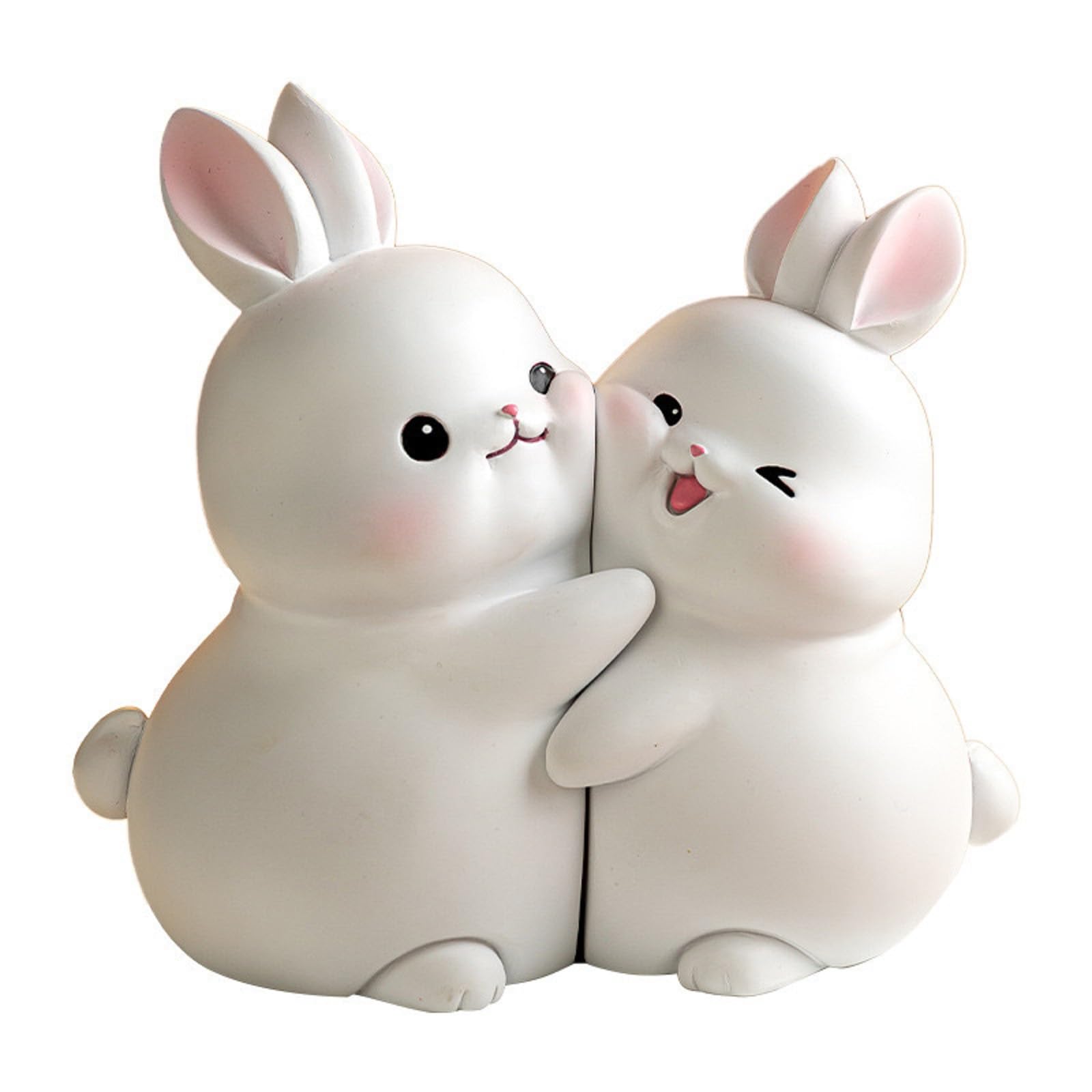 Photo 1 of GEPNUOQT Cute Rabbit Decorative Bookends, Resin Unique Book Ends to Hold Books Heavy Duty Book Holder Organizer Stopper for Home Decor Bookshelf Office Desk Gift Decoration Anti-Slip 1 Pair