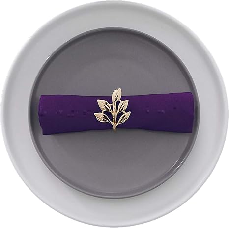 Amazon Com Aw Bridal Leaf Napkin Rings Set Of 12 Gold Napkin Rings Christmas Holidays Thanksgiving Easter Home Kitchen