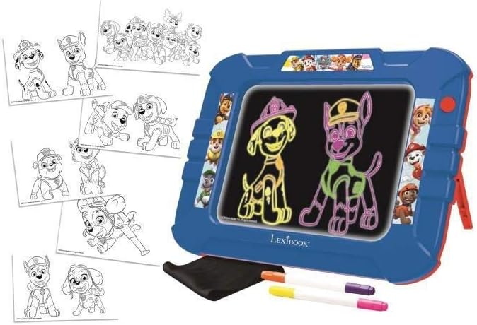 LEXIBOOK, Paw Patrol, Neon Electronic Drawing Board