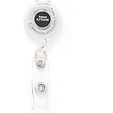 Buttonsmith® Deluxe Retractable Badge Reel with Alligator Clip and Extra-Long 36 inch Standard Duty Cord - Made in The USA, 1