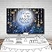 MEHOFOTO Photo Background Love You to The Moon Night Sky Gold Hanging Stars Birthday Party Decoration Banner Baby Shower Backdrops for Photography 7x5ft