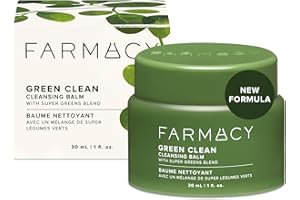 Farmacy Makeup Remover Cleansing Balm - Green Clean Waterproof Makeup Remover & Oil Based Cleanser - Newly Formulated Double 