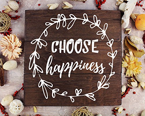 Choose Happiness positive words wall dÃcor happiness quote Inspirational wall quotes Wall Art