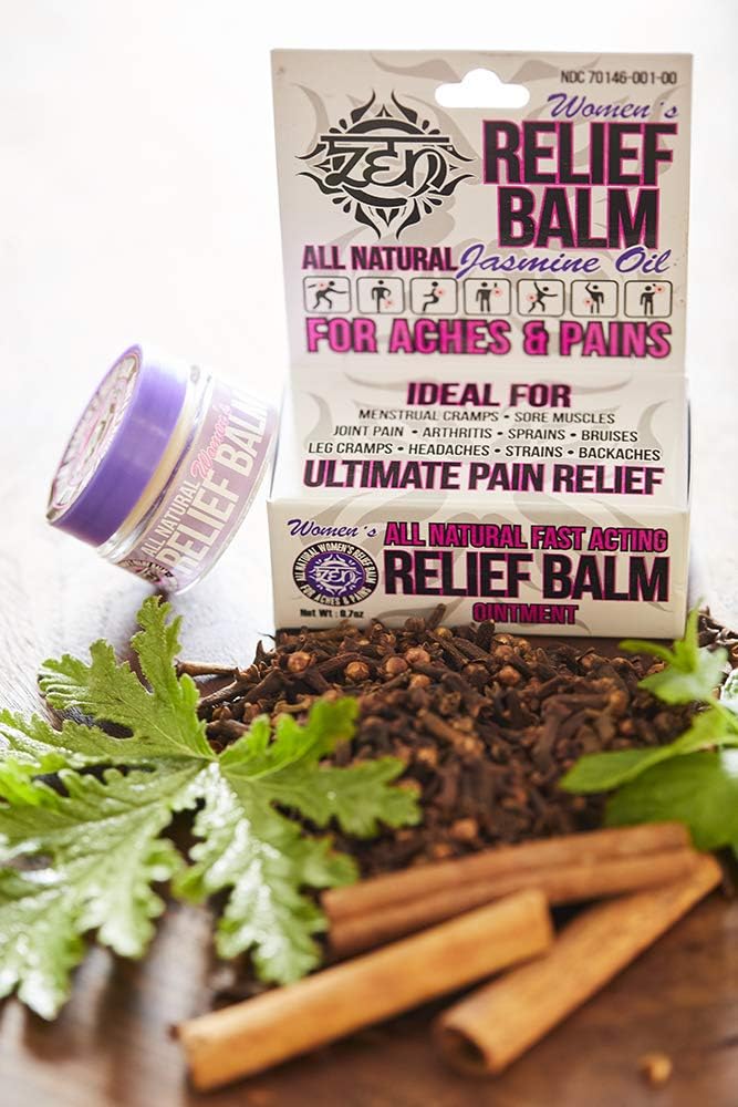 ZEN Balm - Women's All Natural Pain Relief with Jasmine Oil, 0.7oz: Health & Personal Care
