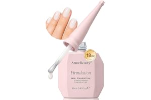 AzureBeauty 18ml Nail Strengthener and Growth, Milky White Nail Polish | Nail Repair for Damaged Nails, Ridge Filler Air Quick Dry Natural Polish, Nail Concealer Foundation, Easy to Peel Off