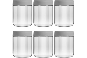 EONJOE 6-Pack Overnight Oats Containers with Lids,16oz Glass Mason Jars Meal Prep Salad Food Cereal Snacks Containers Pudding Yogurt Storage Airtight