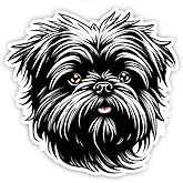 Affenpinscher Dogs Sticker | Dog Lover Animal Stickers Decal | for Car, Notebook, Water Bottle | 5 Inches