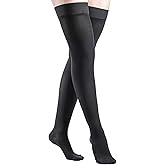 Sigvaris Dynaven 971 15-20 Women's Closed Toe Thigh High Compression Stockings w/Grip Top Black SL