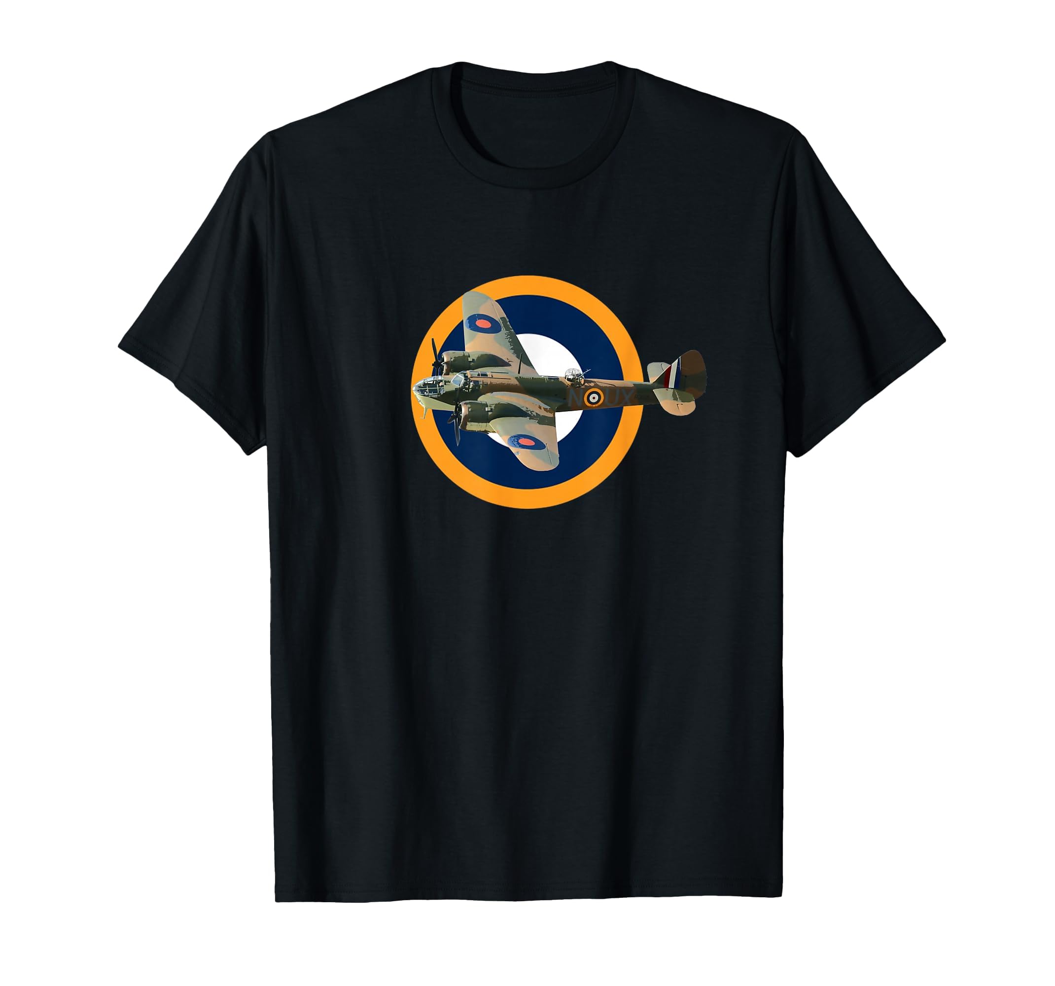 RAF Bristol Blenheim WW2 Bomber plane T-Shirt, Men, Black, Large